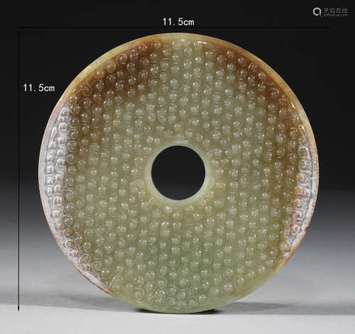 During the Warring States period, Hotan jade drum nailed the...
