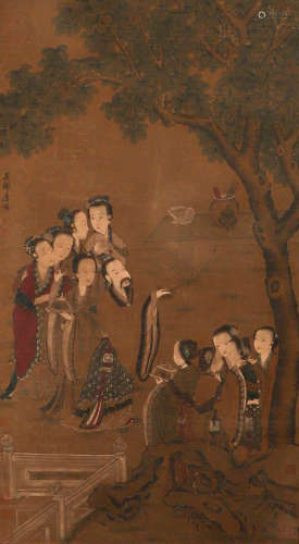 Tang Yin, vertical axis of silk character story
