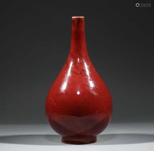 Qing Dynasty, wolf red neck bottle