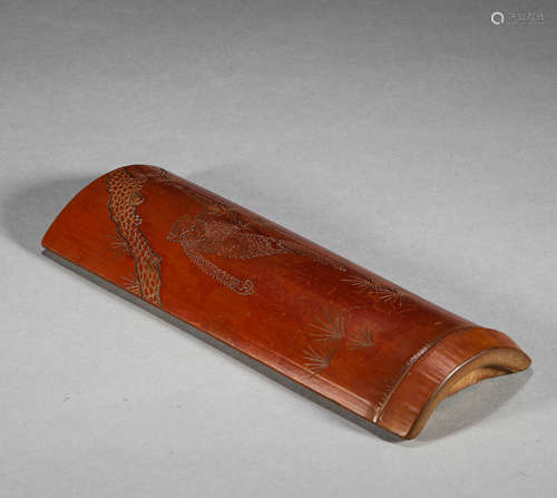 Qing Dynasty, bamboo carving, pen and GE