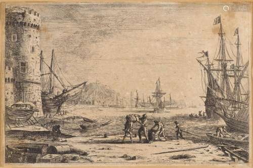 CLAUDE LE LORRAIN (Chamagne 1600– 1682 Rom) Le port de mer à...