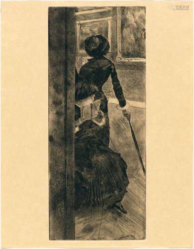 EDGAR DEGAS (1834 Paris 1917) Au Louvre: la peinture (Mary C...