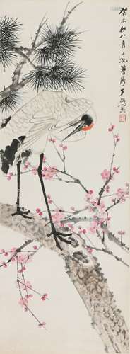 朱梦庐 1826-1900 桃花仙鹤