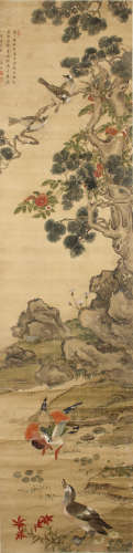 蒋廷锡 1669-1732 锦鸡燕舞