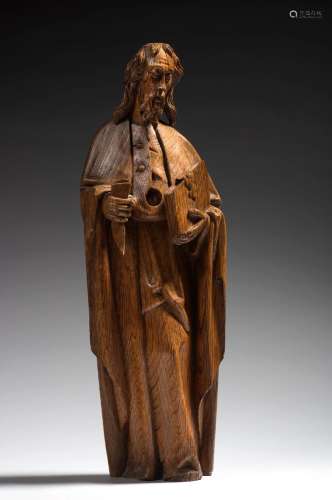 Saint en chêne sculpté en ronde-bosseXIXème siècle, dans le ...