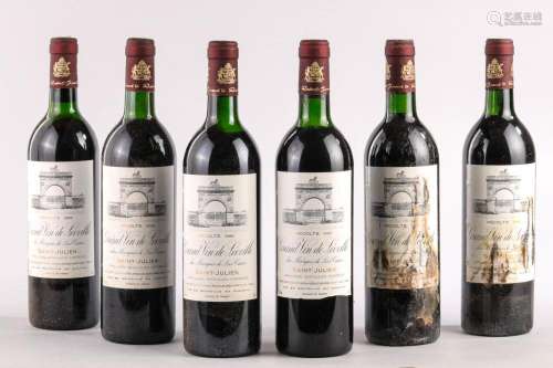 GRAND VIN DE LEOVILLE DU MARQUIS DE LAS CASES. 6 bouteilles.