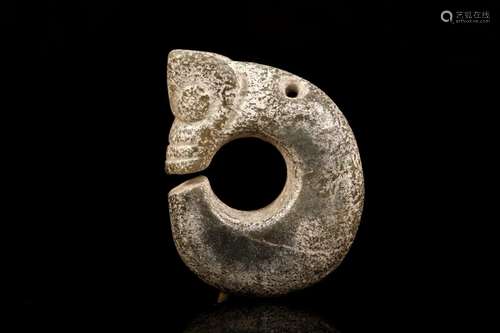 A Hongshan Culture C-Shaped Jade 'Dragon' Pendant.