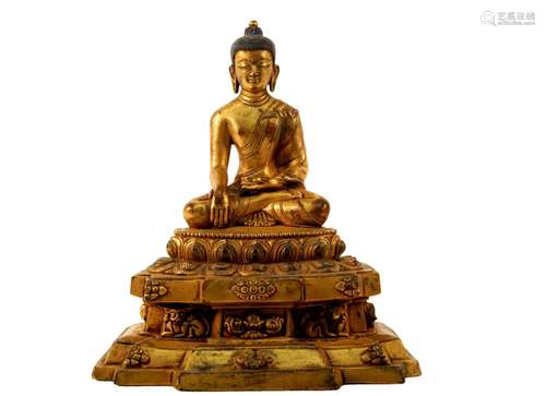 A Gilt Bronze Buddhist Figure