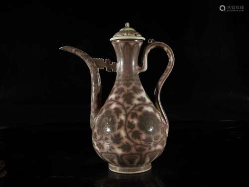 A Copper-Red 'Flower' Ewer