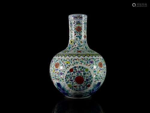 A Rare Doucai ' Flower' Globular Vase