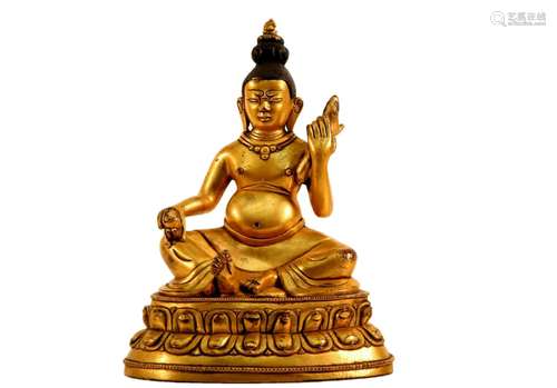 A Gilt Bronze Buddhist Figure