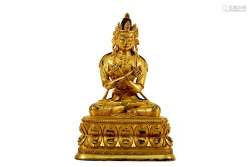 A Gilt Bronze Figure Of Bodhisattva