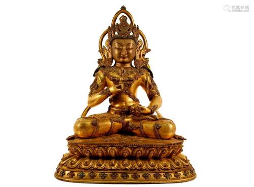 A Gilt Bronze Figure Of Bodhisattva