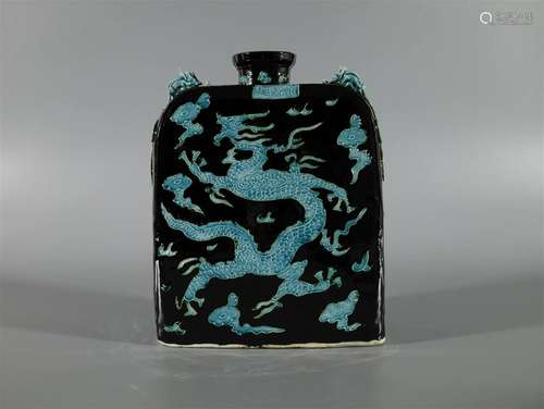 A Rare Fahua Cloud and Dragon Pattern Vase