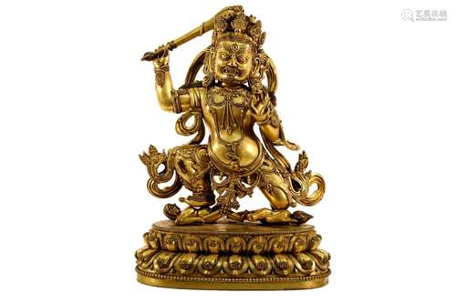 A Gilt Bronze Figure Of Deity