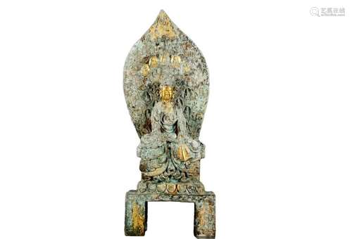 A Gilt-Bronze Figure Of Buddha Shakyamuni