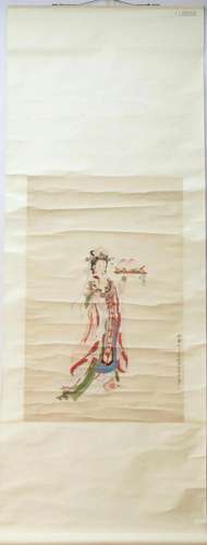 A Chinese Ink Painting Hanging Scroll By Wu Xianzeng