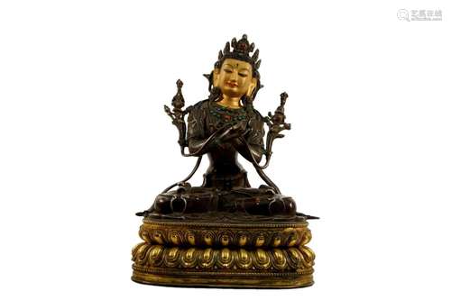 A Gilt Silver Figure Of Tara