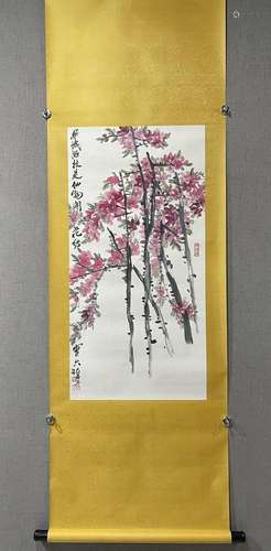 A Chinese Ink Painting Hanging Scroll By Qi Baishi