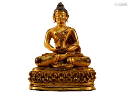 A Gilt Bronze Buddhist Figure