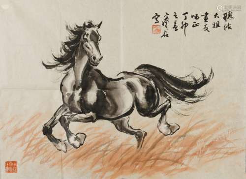 尹瘦石(1919-1998) 马