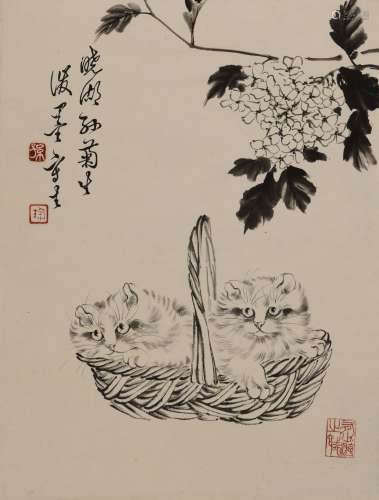 孙菊生(1913-2018) 猫趣图