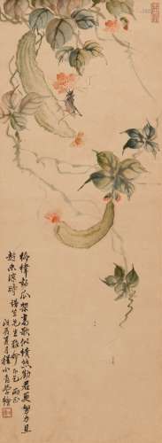 程小青(1893-1976) 丝瓜草虫