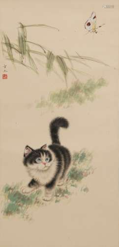 王方工(b.1941) 猫蝶图