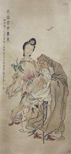 Fairies Painting, Hanging Scroll, Qian Huian