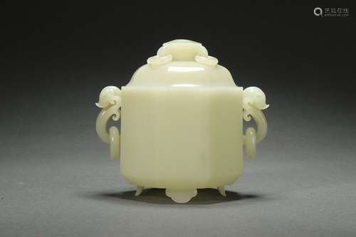 Jade Censer with Four Legs and RUYI-shaped Handles