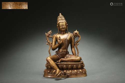 Bronze Statue of White Tara