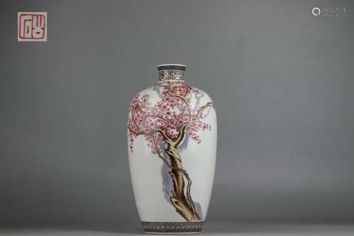 Chinese Vase with Plum Blossom Design, Eight Ceramic Artists...