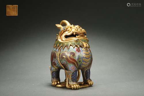 Cloisonne Censer, Qianlong Reign Period, Qing Dynasty