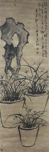 Orchid, Hanging Scroll, Gao Xiang