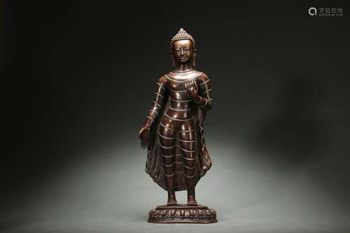 Bronze Standing Statue of Buddha