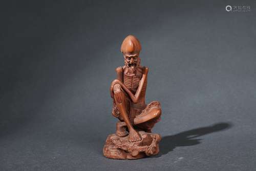 Chinese Boxwood Statue of Arhat