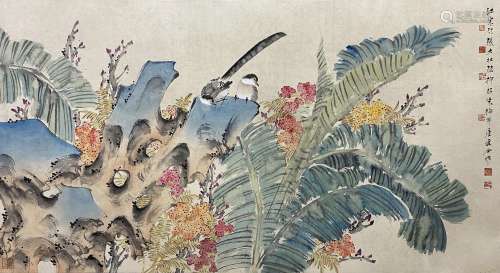 Flowers and Birds, with Frame, Jiang Hanting, Lu Yifei, Tang...