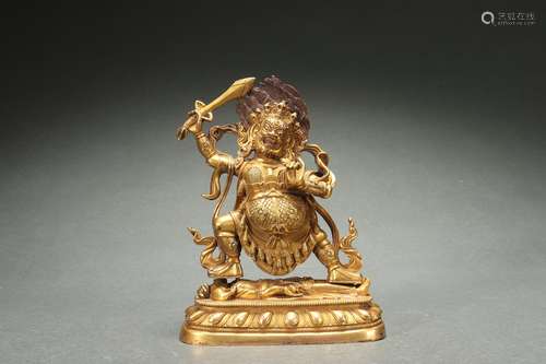 Gilt Bronze Statue of Dharmapalas