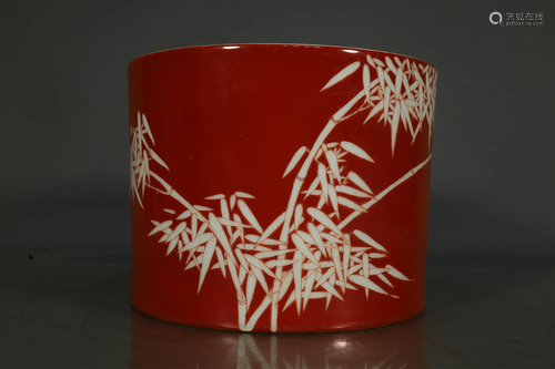 A Fine Bamboo Forest Brush Pot