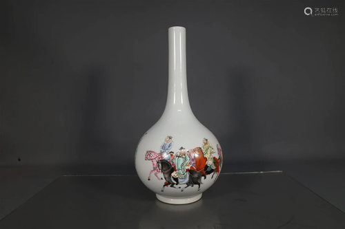 A Fine Famille-Rose Character Vase