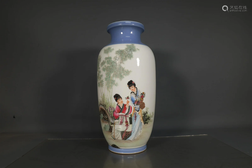 A Fine Famille-Rose Character Poem Vase