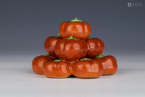 Porcelain Ornament of Persimmon Group