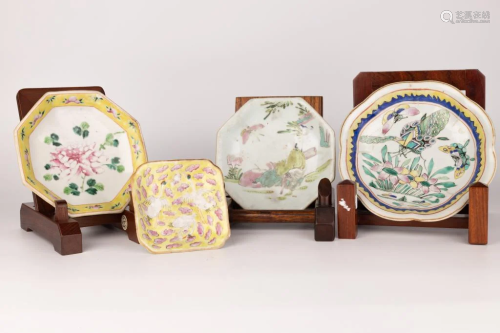 A Set of Famille Rose Tributary Plates, Early 20th Century