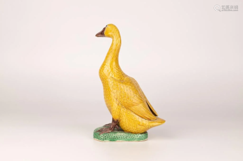 Sancai Glazed Porcelain Duck, Qing Dynasty