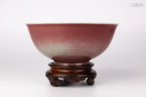 Copper Red Glaze Bowl, Qianlong Mark and Period, Qing Dynast...