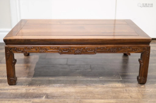 Hainan Huanghuali Wood Kang Table, Qing Dynasty 19th Century