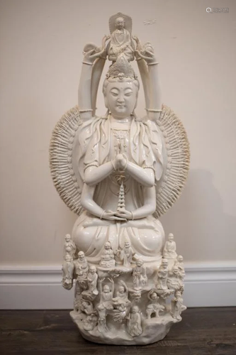 Dehua White Glazed Statue of Thousand-handed Avalokitesvara ...