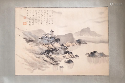 Landscape Scroll Painting - Zhou Shuzhong