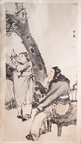 Dreaming Hanging Scroll Painting - Hu Kuizhi