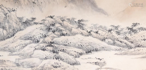 Landscape Scroll Painting - Zhang Daben